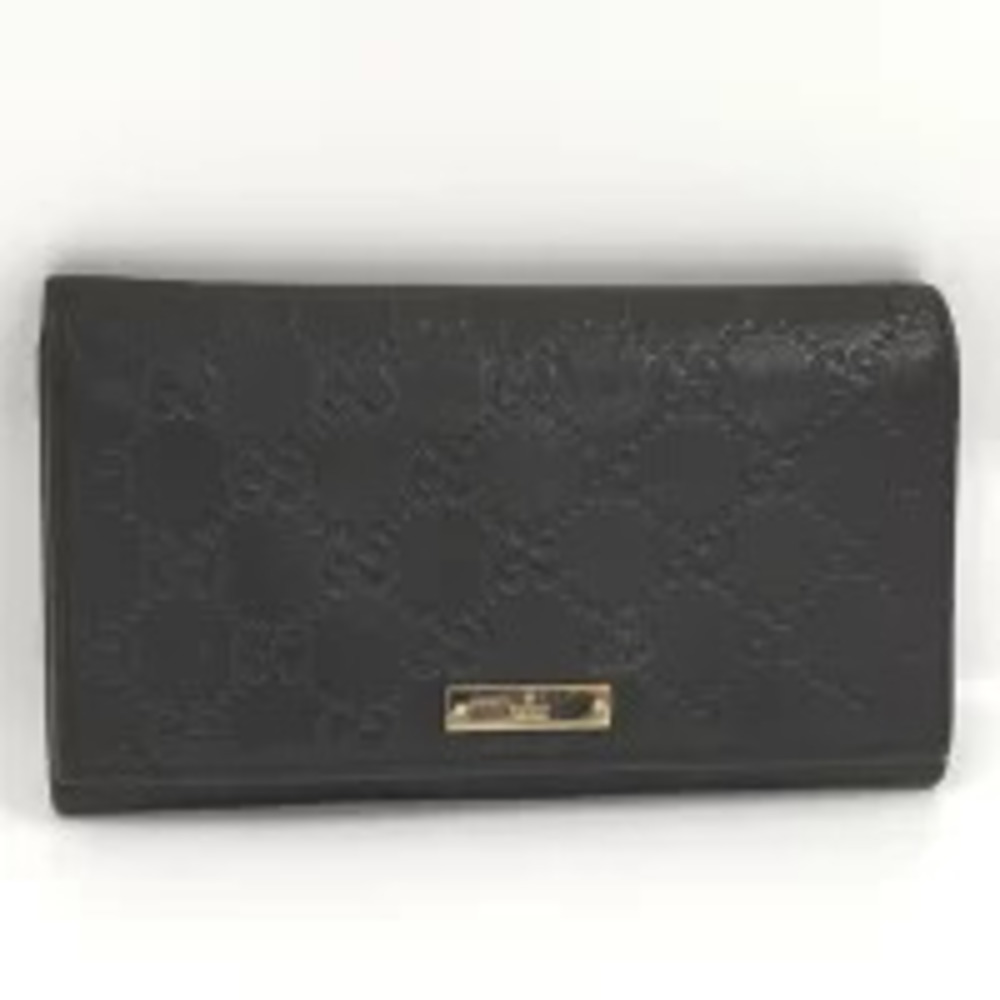 Gucci Bi fold Wallet Gucci Guccissima Leather Black